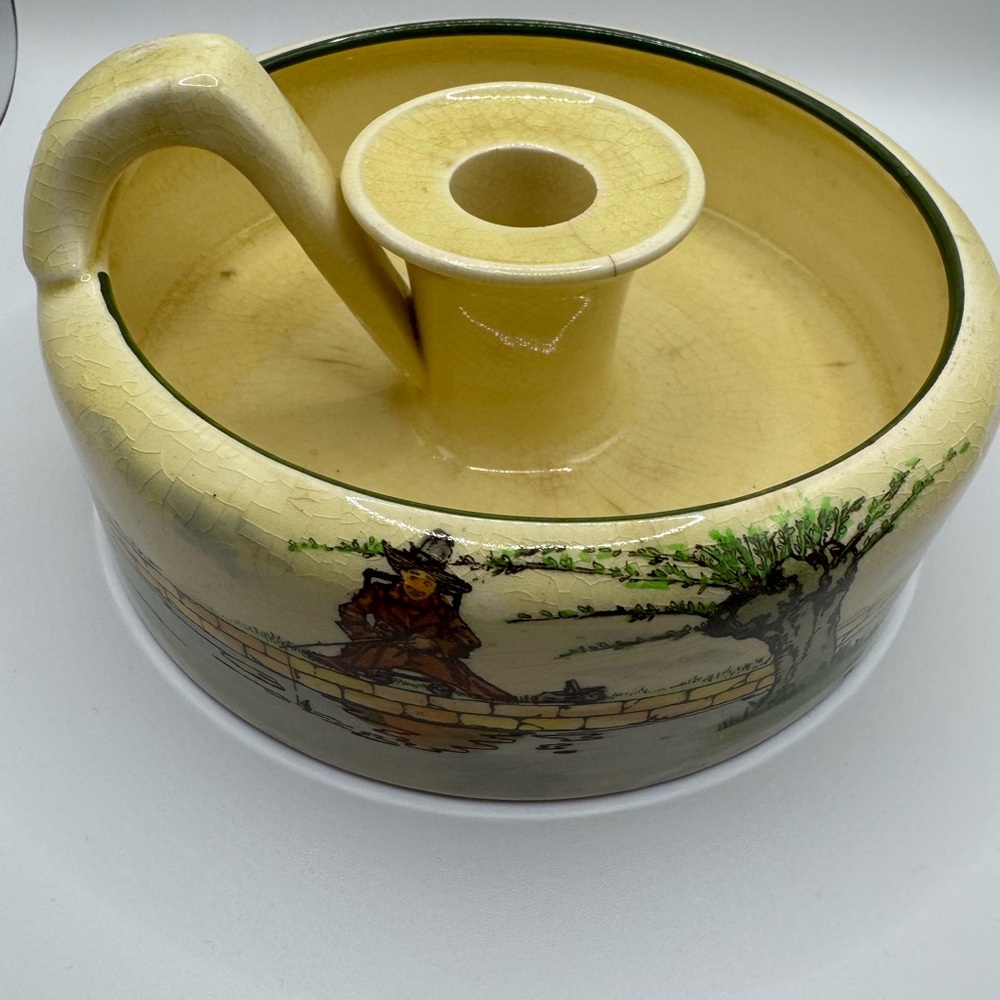 Royal Doulton Cream and Green Ceramic Art Bowl